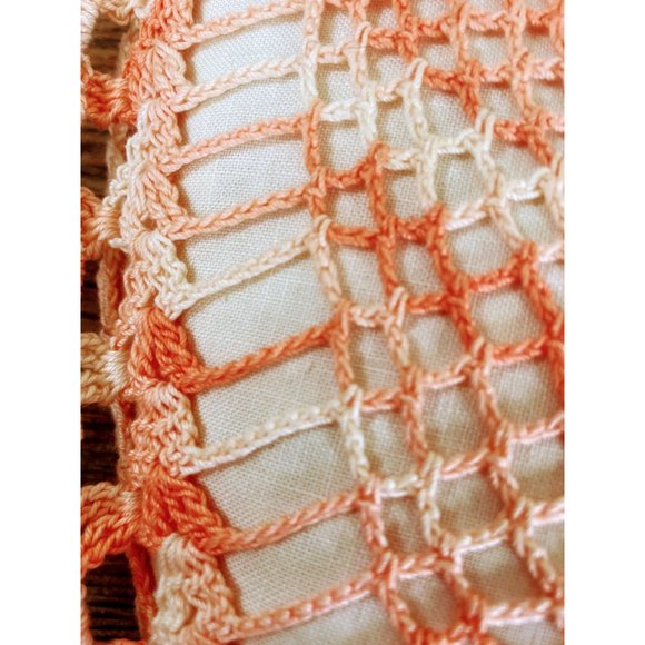 Vintage Small Thread Crochet Heart Shaped Accent Pillow - Picture 5 of 13